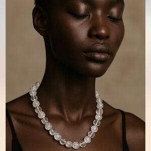 0167 Faux Crystal Beaded Necklace